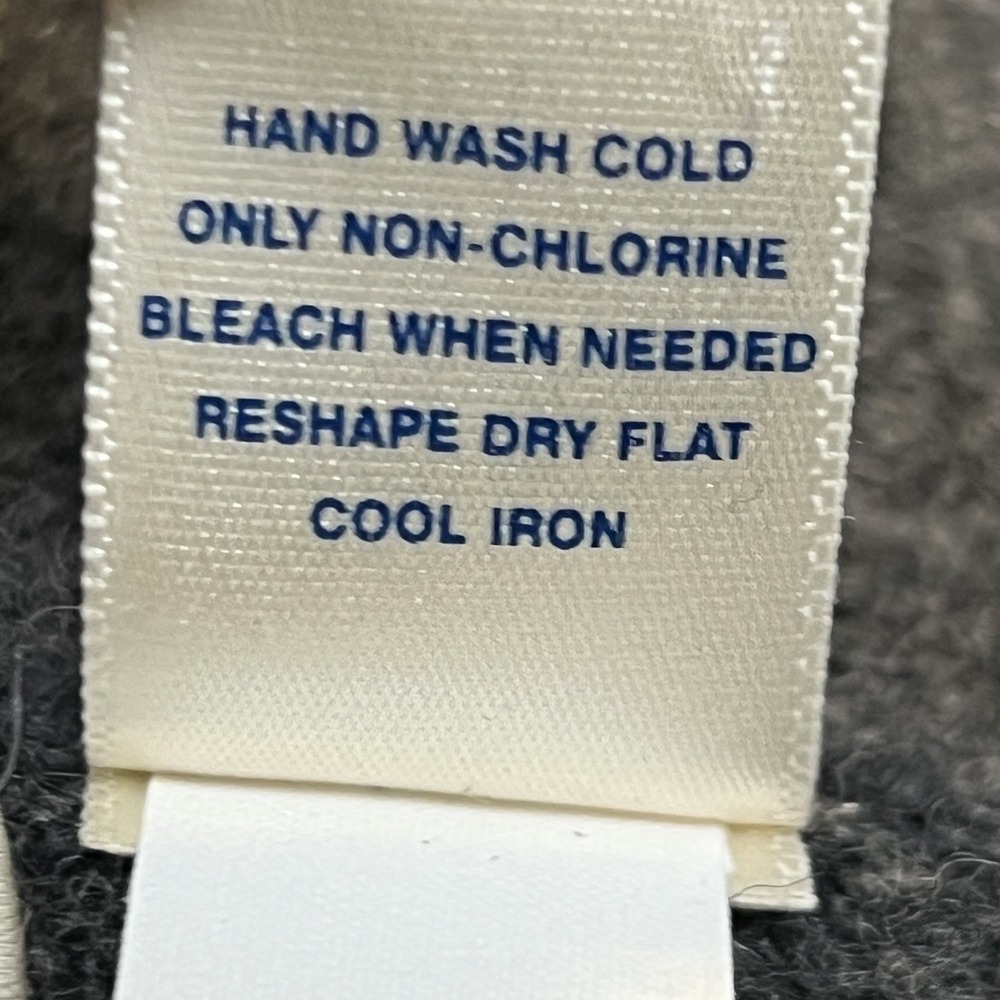 Vtg Y2K Old Navy Cable Knit Sweater Dress Wool Blend Grey Hooded Full Zip XL - Picture 10 of 10